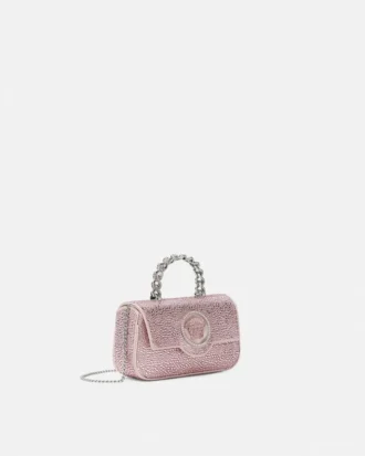 La Medusa verzierte Satin-Minitasche