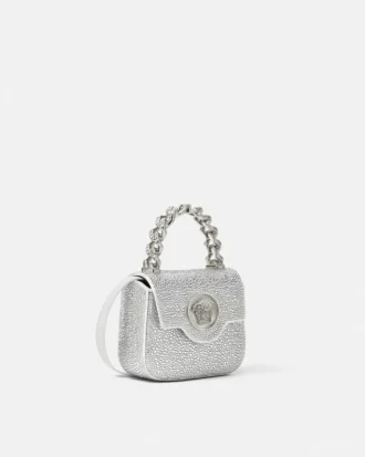 La Medusa verzierte Satin-Minitasche
