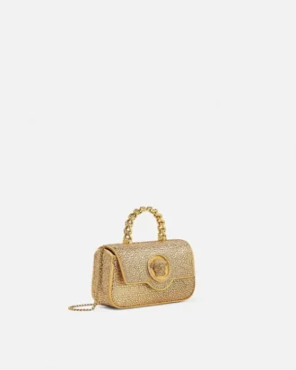 La Medusa verzierte Satin-Minitasche