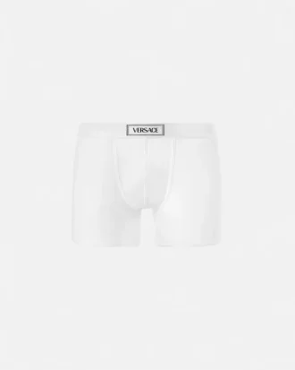 Lange Boxershorts aus Baumwollripp
