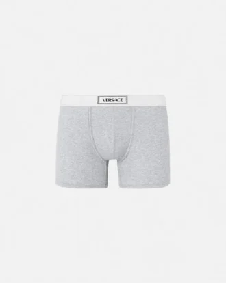 Lange Boxershorts aus Baumwollripp