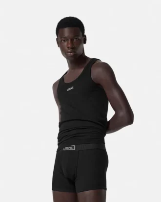 Lange Boxershorts aus Baumwollripp