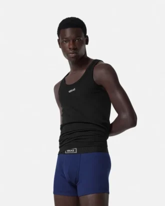 Lange Boxershorts aus Baumwollripp