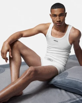 Lange Boxershorts aus Baumwollripp