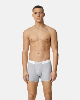 Lange Boxershorts aus Baumwollripp