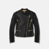 Leder-Bikerjacke