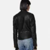 Leder-Bikerjacke