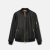Leder-Bomberjacke