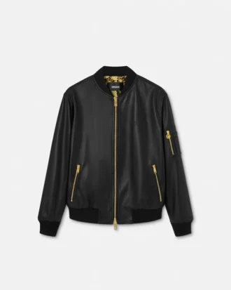 Leder-Bomberjacke