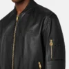 Leder-Bomberjacke
