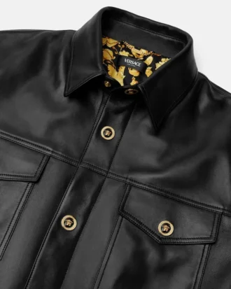 Leder-Overshirt