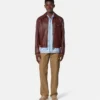 Lederblousonjacke