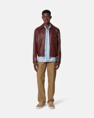 Lederblousonjacke
