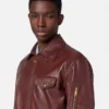 Lederblousonjacke