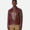 Lederblousonjacke