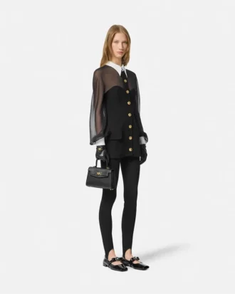 Leggings aus Viskosemischung mit Steg