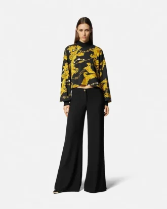 Logo-Hose mit weitem Bein
