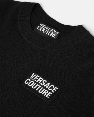 Logo-Strickpullover aus Kaschmir-Mischung