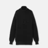 Logo-Strickpullover mit langem Rollkragen