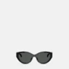 Markante ovale Sonnenbrille mit niedrigem Steg