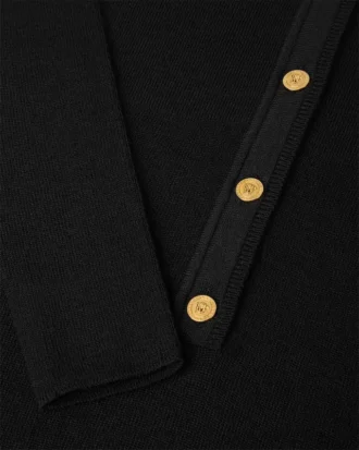Maxikleid aus geripptem Merinowollstrick