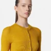Maxikleid aus geripptem Merinowollstrick
