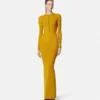 Maxikleid aus geripptem Merinowollstrick