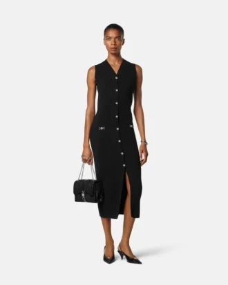Maxikleid aus Woll-Kaschmir-Strick