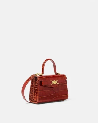 Medusa 95 Kleine Handtasche mit Krokodillederoptik und Tragegriff