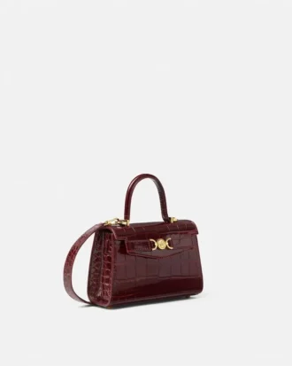 Medusa 95 Kleine Handtasche mit Krokodillederoptik und Tragegriff