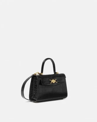Medusa 95 Kleine Handtasche mit Krokodillederoptik und Tragegriff