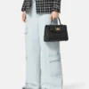 Medusa 95 Lederhandtasche mit Griff