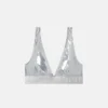 Metallic-Triangel-Bikini-Oberteil