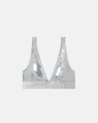 Metallic-Triangel-Bikini-Oberteil