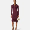 Midi-Hemdkleid aus Viskose-Jersey