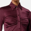 Midi-Hemdkleid aus Viskose-Jersey