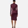 Midi-Hemdkleid aus Viskose-Jersey