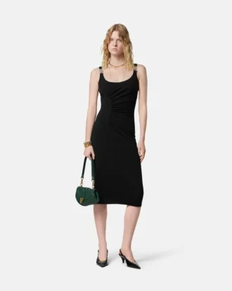 Midi-Kleid aus Stretch-Crêpe-Jersey