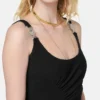 Midi-Kleid aus Stretch-Crêpe-Jersey