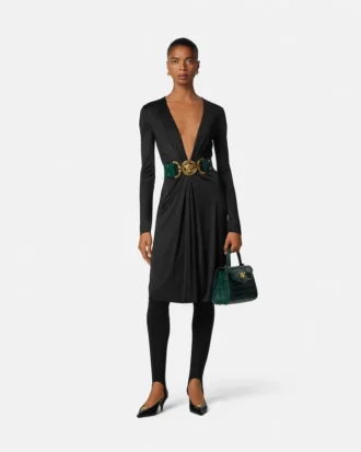Midi-Kleid aus Viskose-Jersey