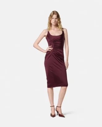 Midi-Kleid aus Viskose-Jersey