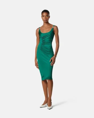 Midi-Kleid aus Viskose-Jersey