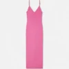 Midi-Kleid aus Viskose-Strick