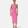 Midi-Kleid aus Viskose-Strick