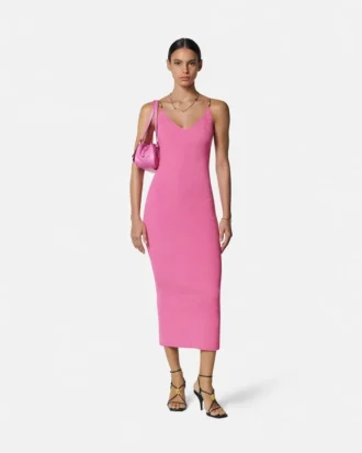 Midi-Kleid aus Viskose-Strick