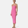 Midi-Kleid aus Viskose-Strick