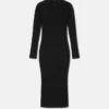 Midi-Kleid mit barocker Schnalle und Ausschnitt