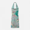 Midi-Kleid mit Neckholder und „Underwater Barocco”-Print