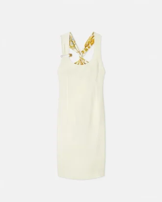 Midi-Kleid mit verdrehter Sicherheitsnadel