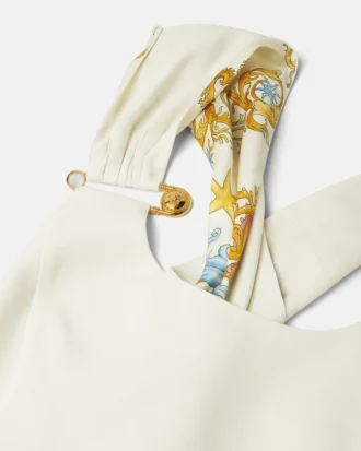 Midi-Kleid mit verdrehter Sicherheitsnadel